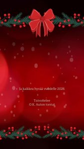 Kiitos kuluneesta vuodesta ja rauhaisaa joulun aikaa!