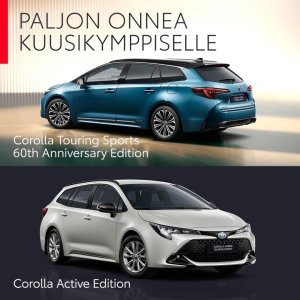 Ikinuori Toyota Corolla täyttää 60 vuotta
